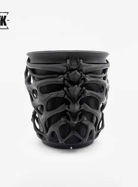 暗黑花盆「龙骸」龙舌兰植物专用蝴蝶兰套盆异形黑色多肉块根潮盆