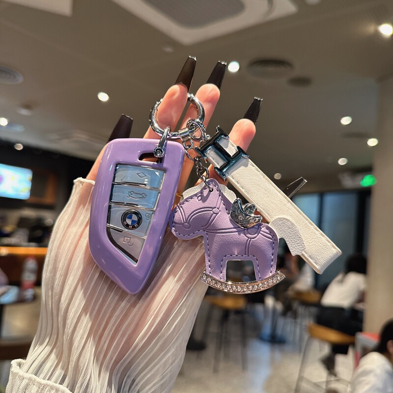 适用宝马钥匙套3系5系x1x3x5刀锋i3三325li五530车x4包ix3扣女款