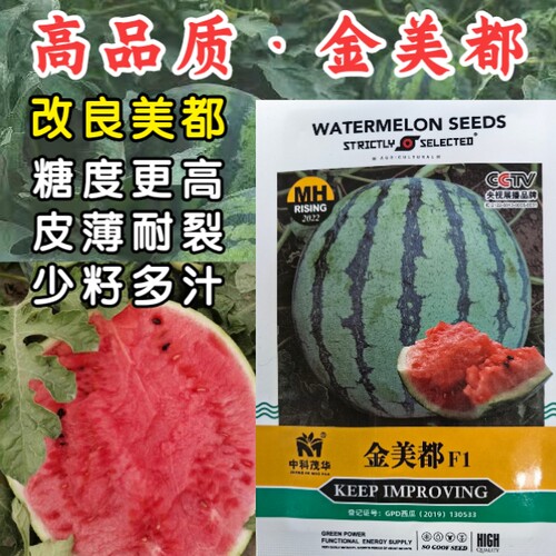 美度皮薄耐裂薄皮红瓤圆形甜8424