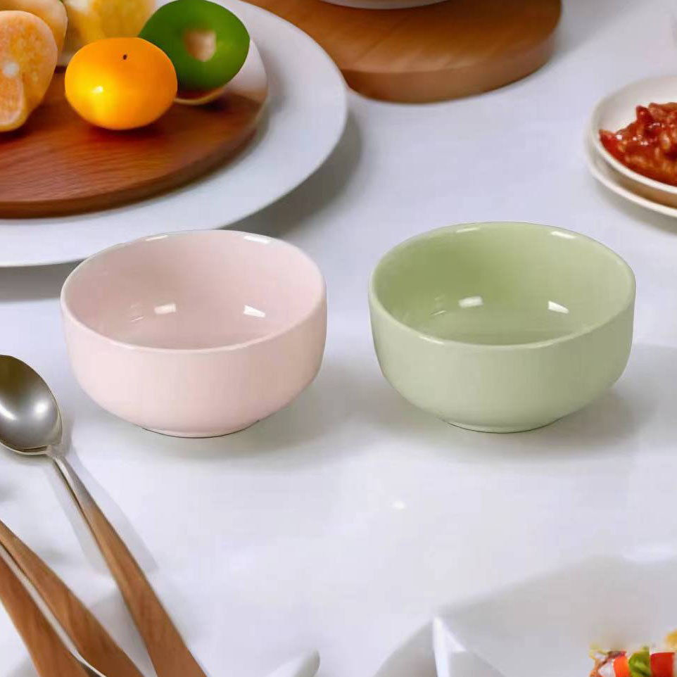 带盖陶瓷奶油风高颜值米饭碗