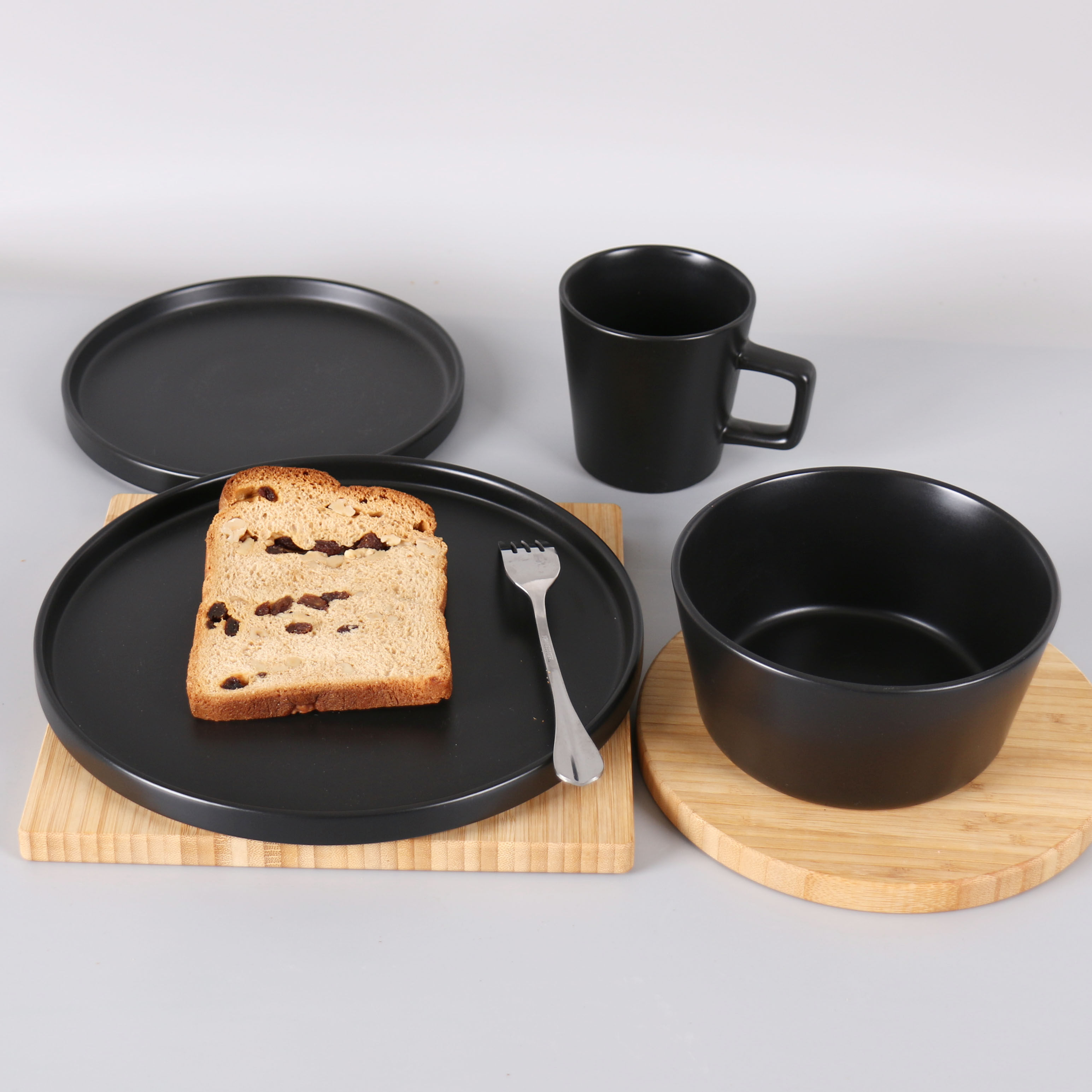 哑光黑色陶瓷盘子套装西餐牛排盘高档餐盘披萨盘ins风好看摆盘碗,餐饮具,盘,淘宝优惠券,粉丝福利购,淘宝优惠卷