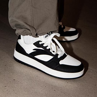 安踏元年2板鞋 男冬季防水厚底舒适休闲鞋运动鞋简约百塔运动板鞋