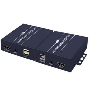 HDMI延长器4K30HZ人机分离KVM网线传输器转换器USB键鼠音视频远程开关机数据安全防泄密禁U盘