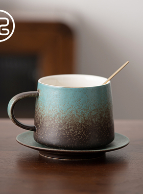 记今朝 窑变陶瓷咖啡杯套装马克杯下午茶杯子拿铁杯家用小水杯
