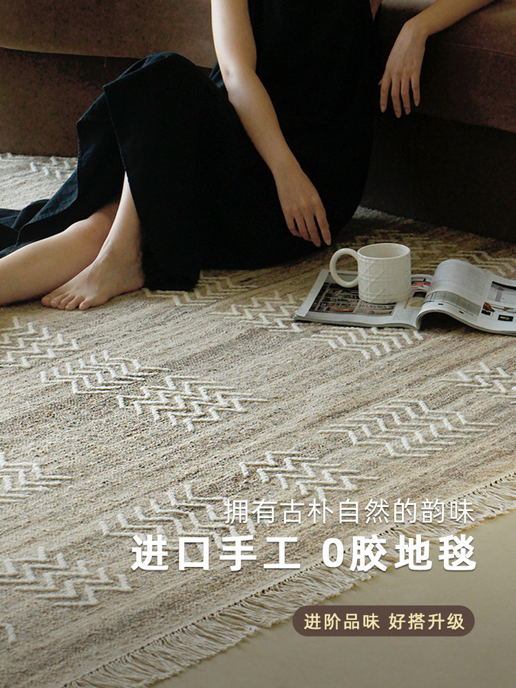 澜品『听云』印度进口手工无胶羊毛地毯客厅高端轻奢别墅高级卧室