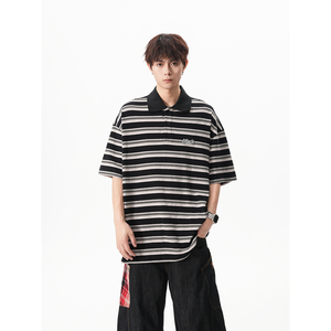 25夏季新款 美式复古条纹短袖POLO衫 1308 ZDPL12 P45图片
