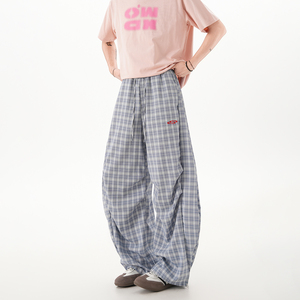 25夏季新款 美式复古弯刀蓝色格子裤 1308 KZ2613 P55图片