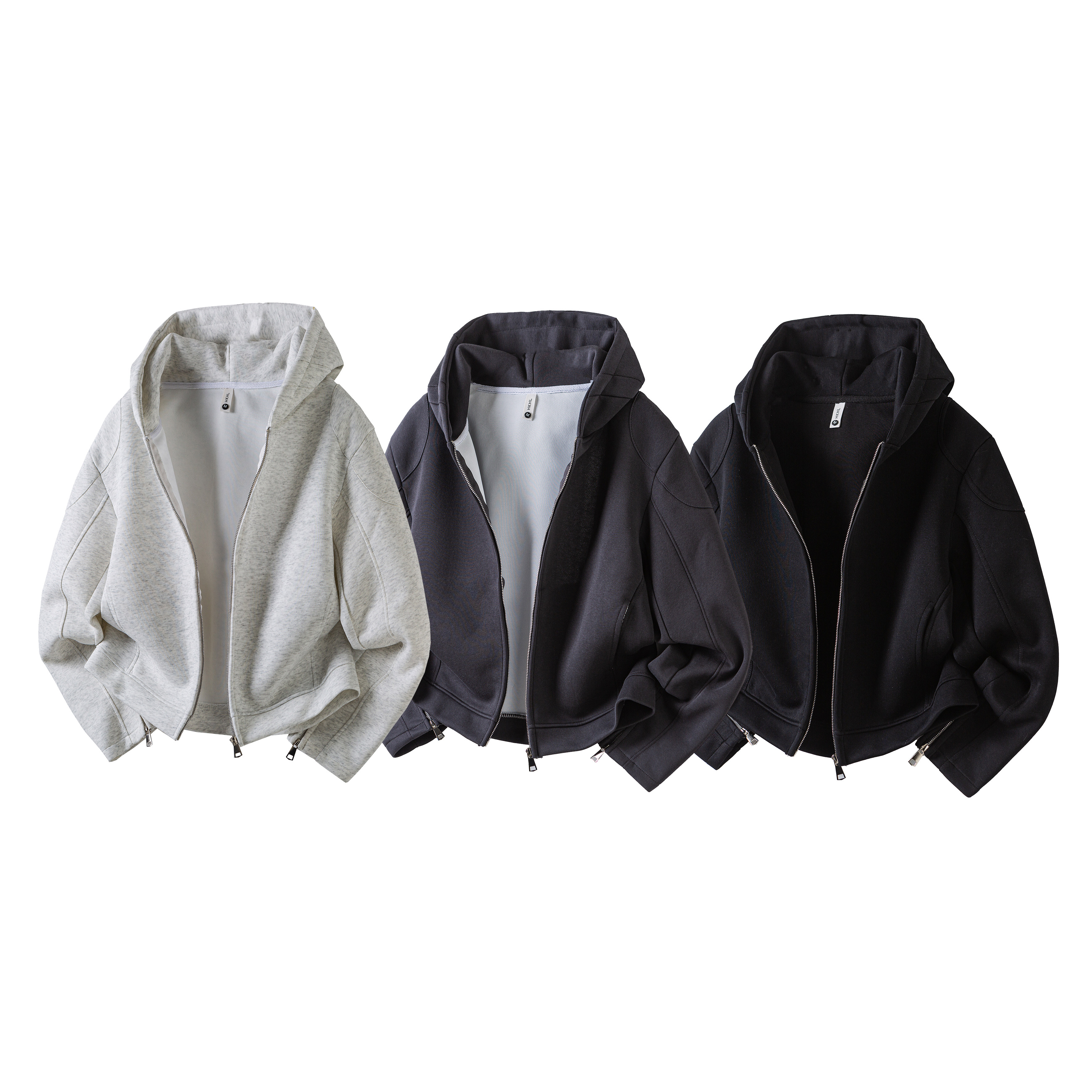 26年新款重磅400G机车风连帽开衫卫衣ZWY107P65，男装工装外套，星座1308