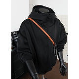 420G重磅立领连帽廓形短款开衫KS8804常规特P65加绒75，男装卫衣，星座1308