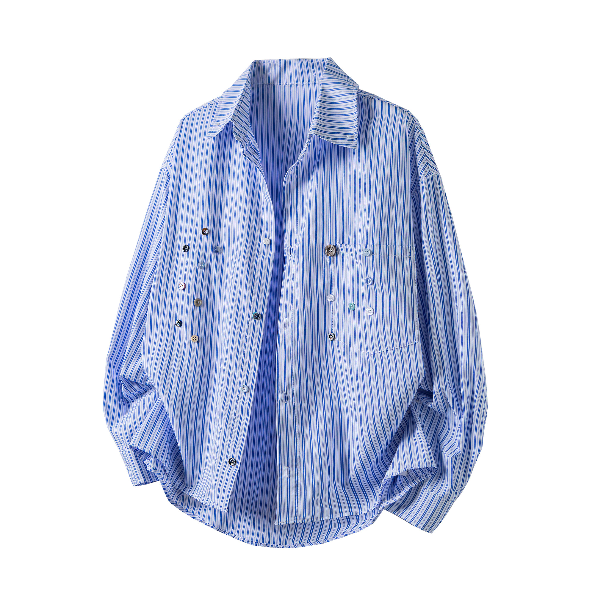 26新款多纽扣衬衫ZCS6010P45，男装衬衫，星座1308