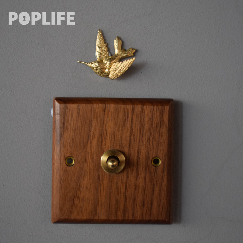 美国进口纯铜立体飞行中的小蜂鸟开关墙面装饰遮挡污渍美化欧美风,家居饰品,开关贴,淘宝优惠券,粉丝福利购,淘宝优惠卷