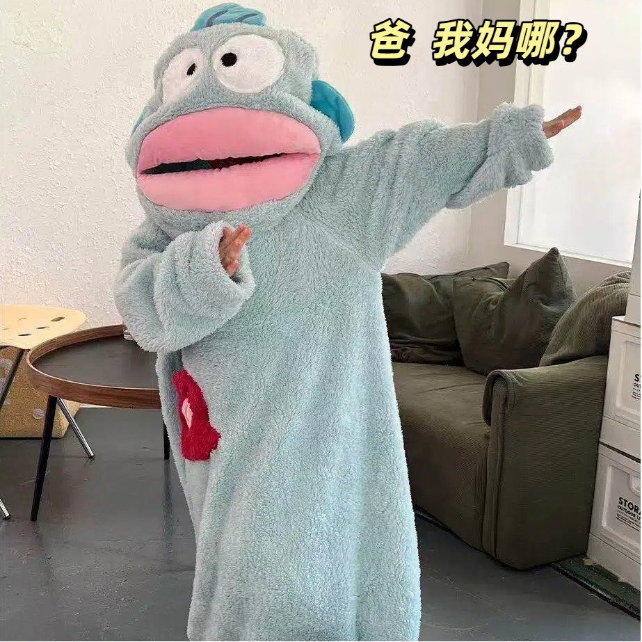 【送小朋友】小丑鱼睡衣连体秋冬季珊瑚绒卡通睡袍儿童男童女童