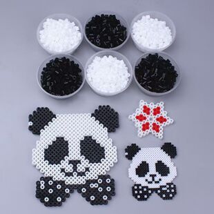 黑白拼豆补充包融合手工diy高品质消耗色大食量通用创意材料组合