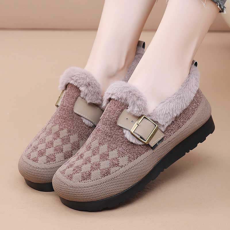 2024冬季加绒保暖女士棉鞋新款豆豆棉鞋外穿懒人保暖妈妈棉鞋兔毛,女鞋,棉鞋,淘宝优惠券,粉丝福利购,淘宝优惠卷