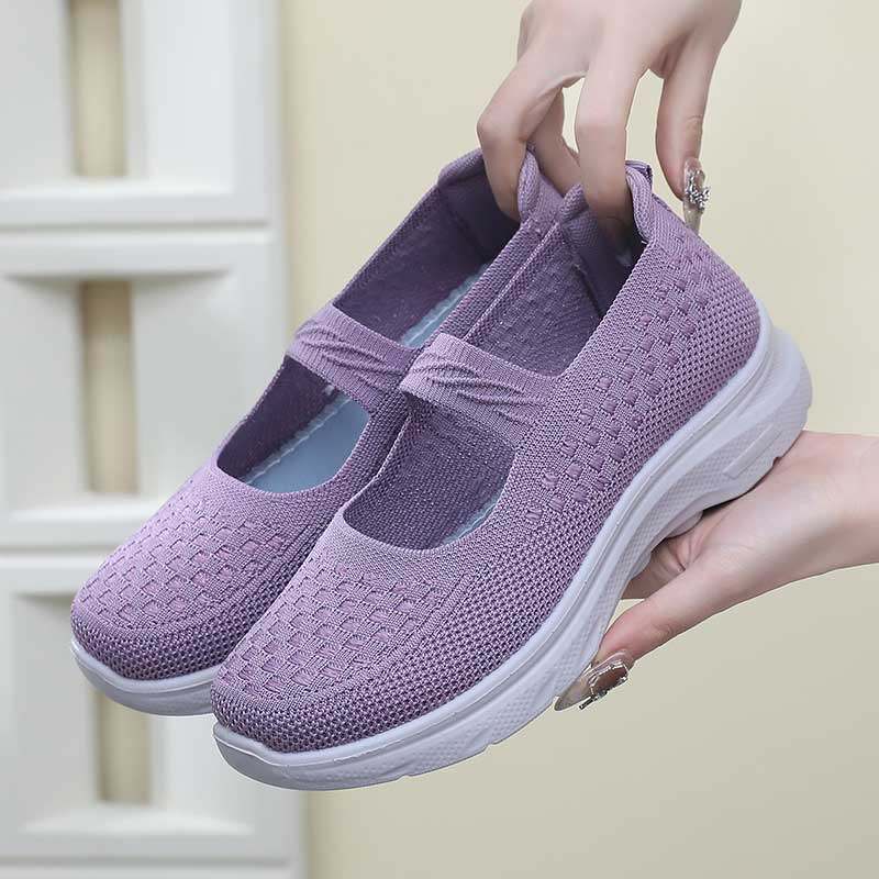 春夏季中老年人健步鞋老北京布鞋女飞织网面妈妈鞋防滑软底奶奶鞋,女鞋,网面鞋,淘宝优惠券,粉丝福利购,淘宝优惠卷