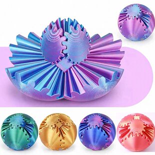 3d打印齿轮球荞芬解压益智魔幻变形旋转指尖玩具创意彩色模型魔方