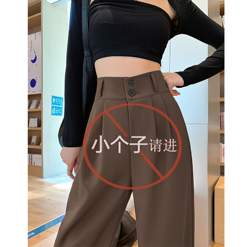 垂感小码高级感直筒休闲阔腿裤XS
