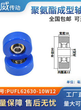 PUFL62630-10W12厂家直供慈威福莱轮流利条滑轮非标626包胶轴承