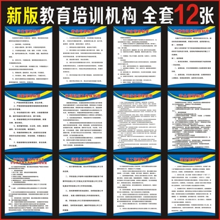 新版艺术学校校外培训机构教育规章制度办证检查上墙制度安全管理