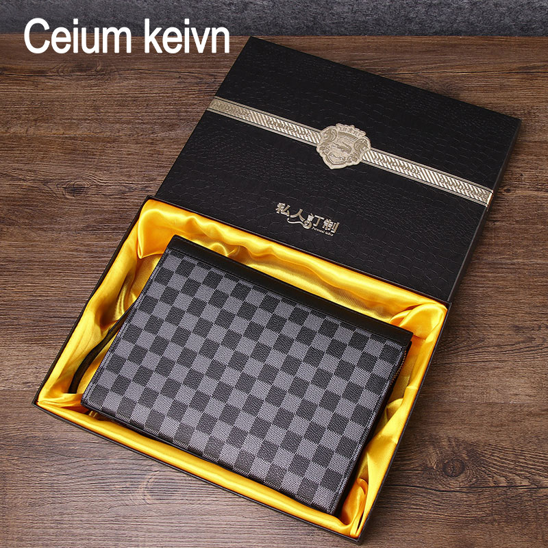 ck男士手包真皮奢侈品牌手拿包休闲手提夹包手抓包信封包大容量