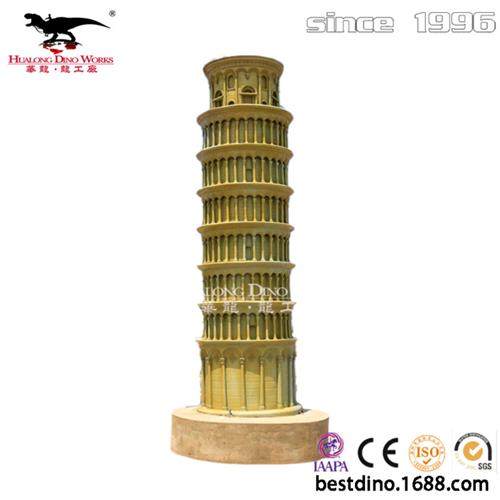 比萨斜塔雕塑制作主题公园微缩景观雕塑摆件建筑模型模具厂家