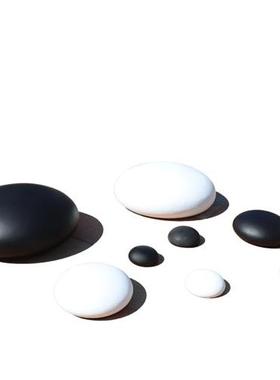 仿真围棋摆件玻璃钢黑白棋子雕塑户外校园文化广场棋社公园装饰品