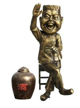 迎宾玻璃钢人物雕塑招财开业送礼装饰小儿掌柜人物落地大摆件户外