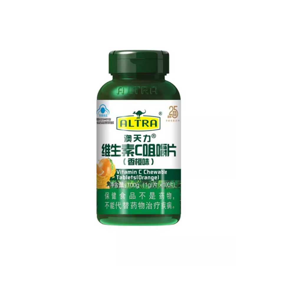 澳天力维生素C咀嚼片100片/瓶
