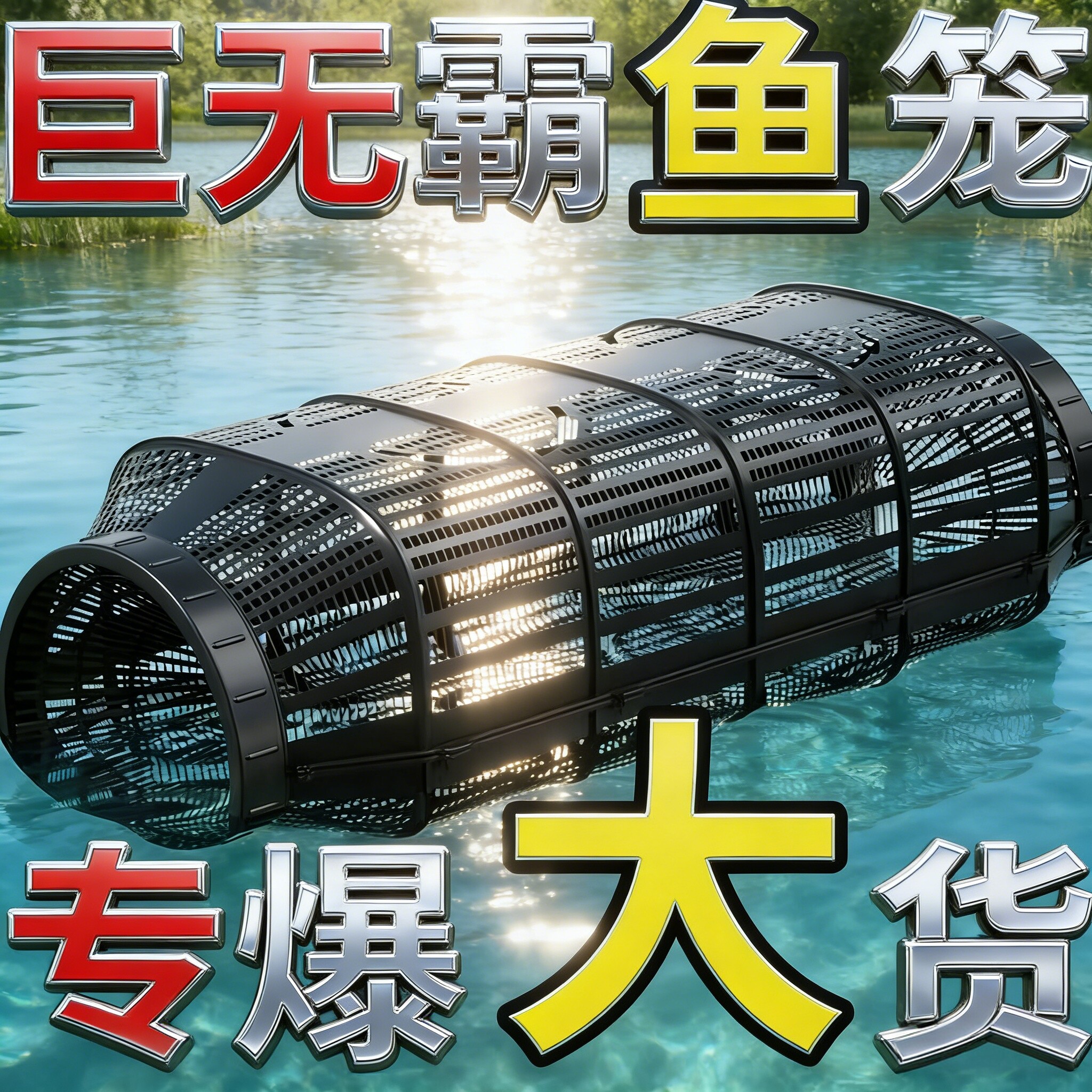 虾笼河虾专用鱼笼捕捉鱼神器鱼网抓鱼龙虾黄鳝泥鳅螃蟹笼特大捕鱼