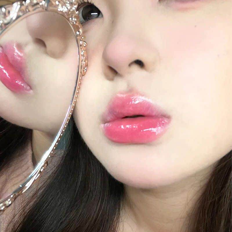 女团感搭火龙果玫百水光滋润红显白持OYO久口红腮感红多用棒膏两