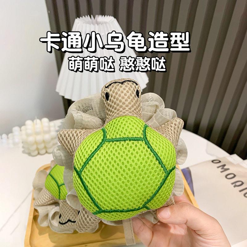 可爱卡通沐浴球二合一双面不散大浴花起泡家用洗澡不伤肤浴球