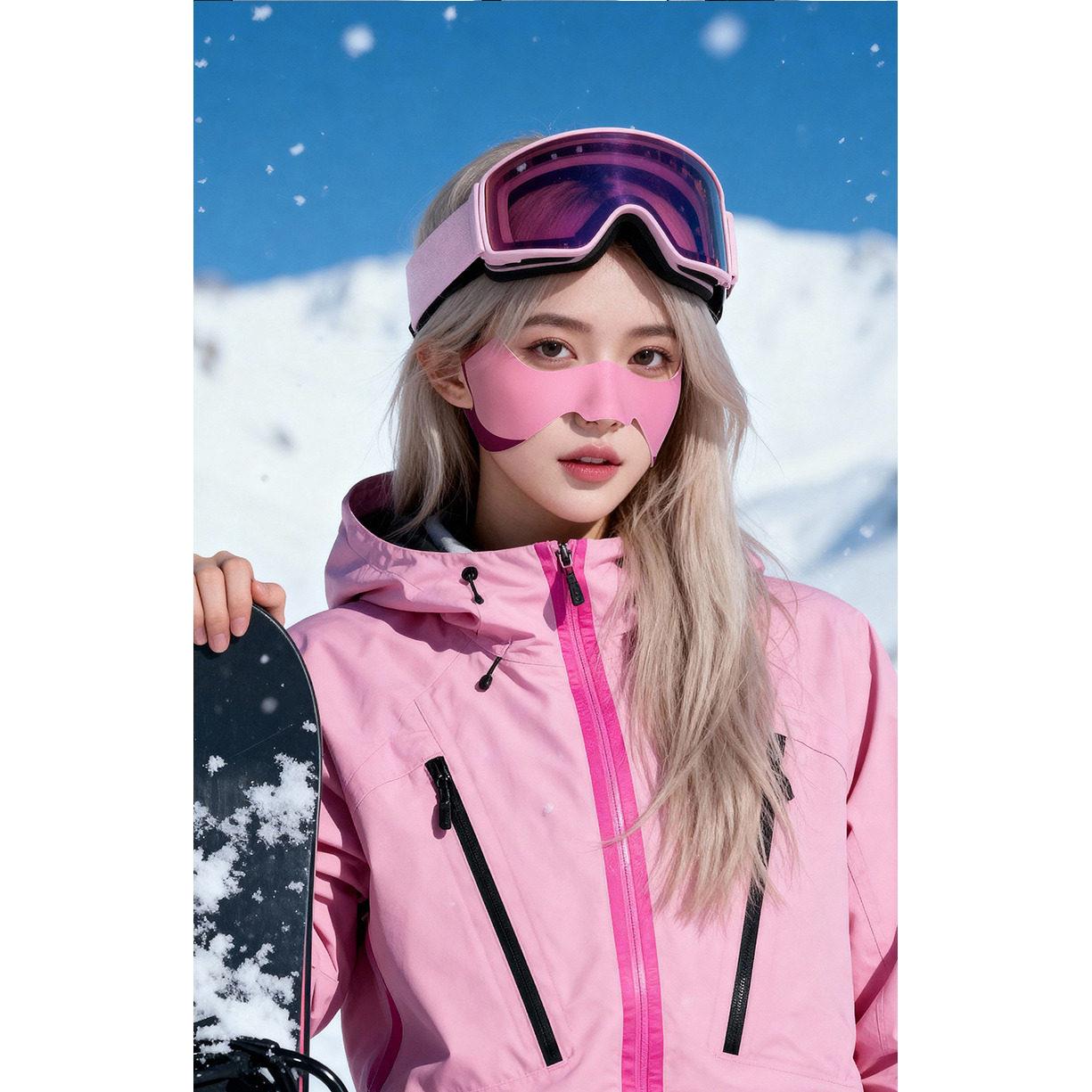 滑雪防冻脸贴男女士冬季户外登山跑步保暖防风防寒护脸颊透气面罩