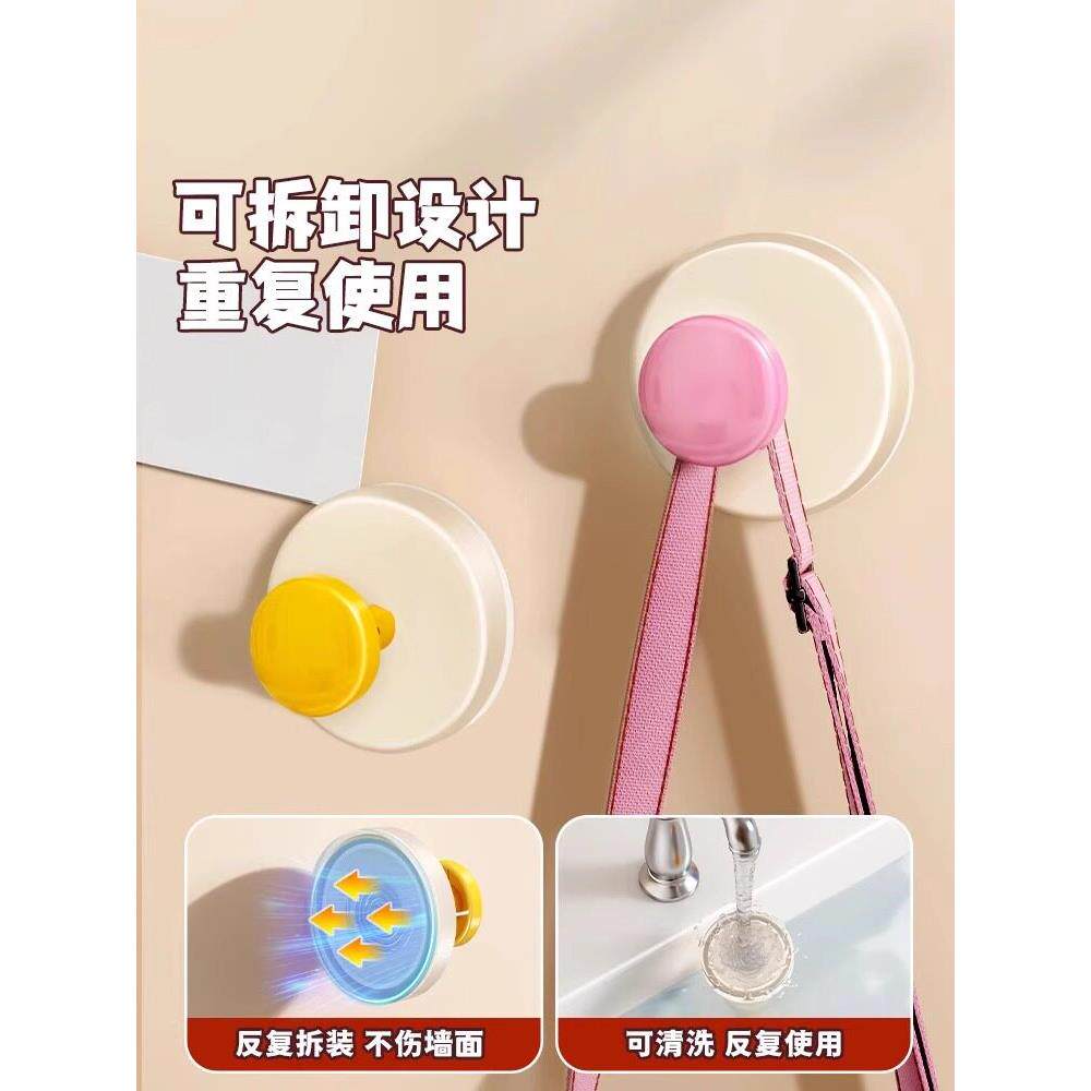 吸盘入口挂钩,强承重胶粘剂,不打孔,关键帽在入口处