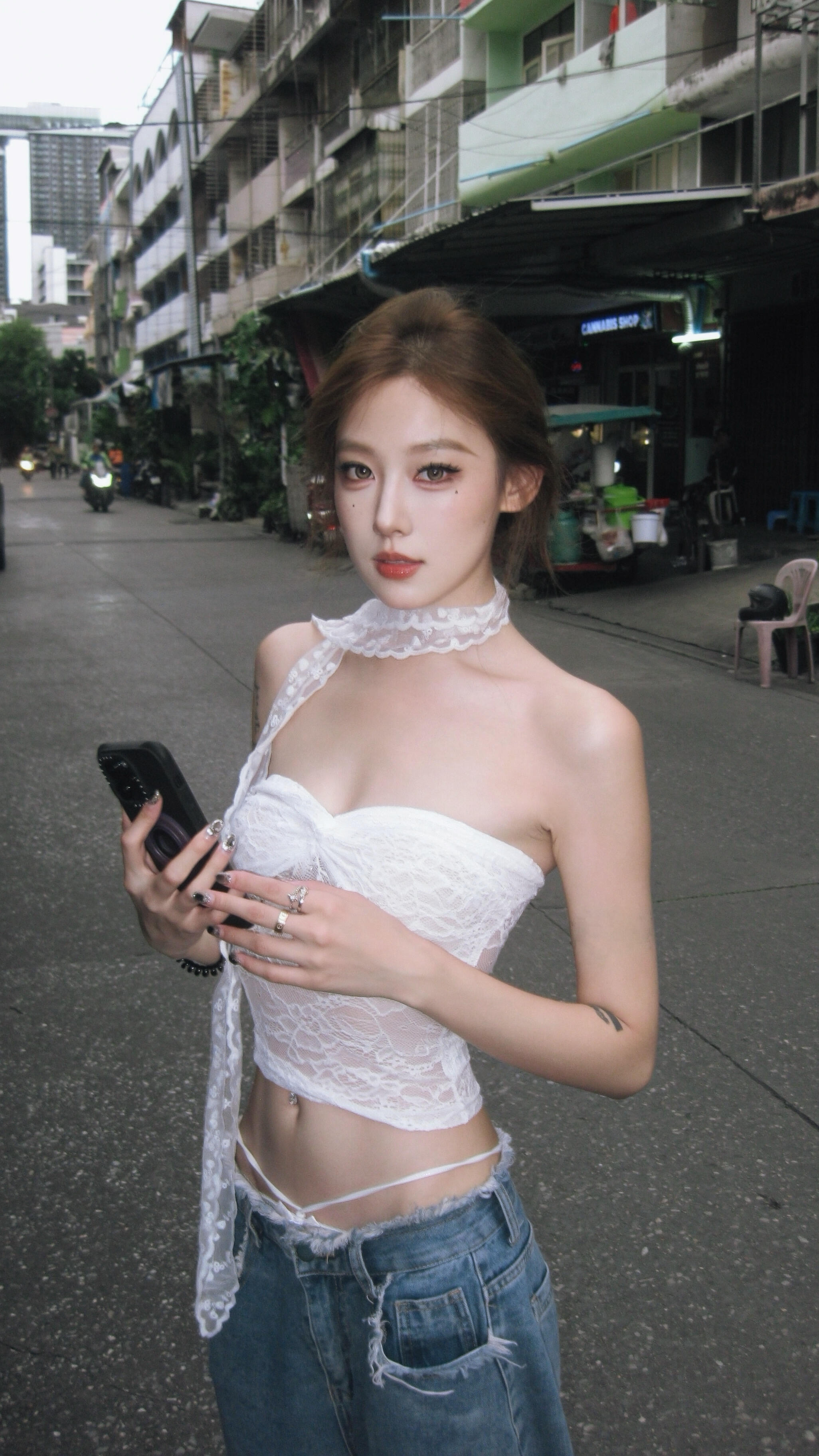 蝴蝶结蕾丝丝带丝巾女2026新款夏季度假风氛围感颈带装饰发带发绳