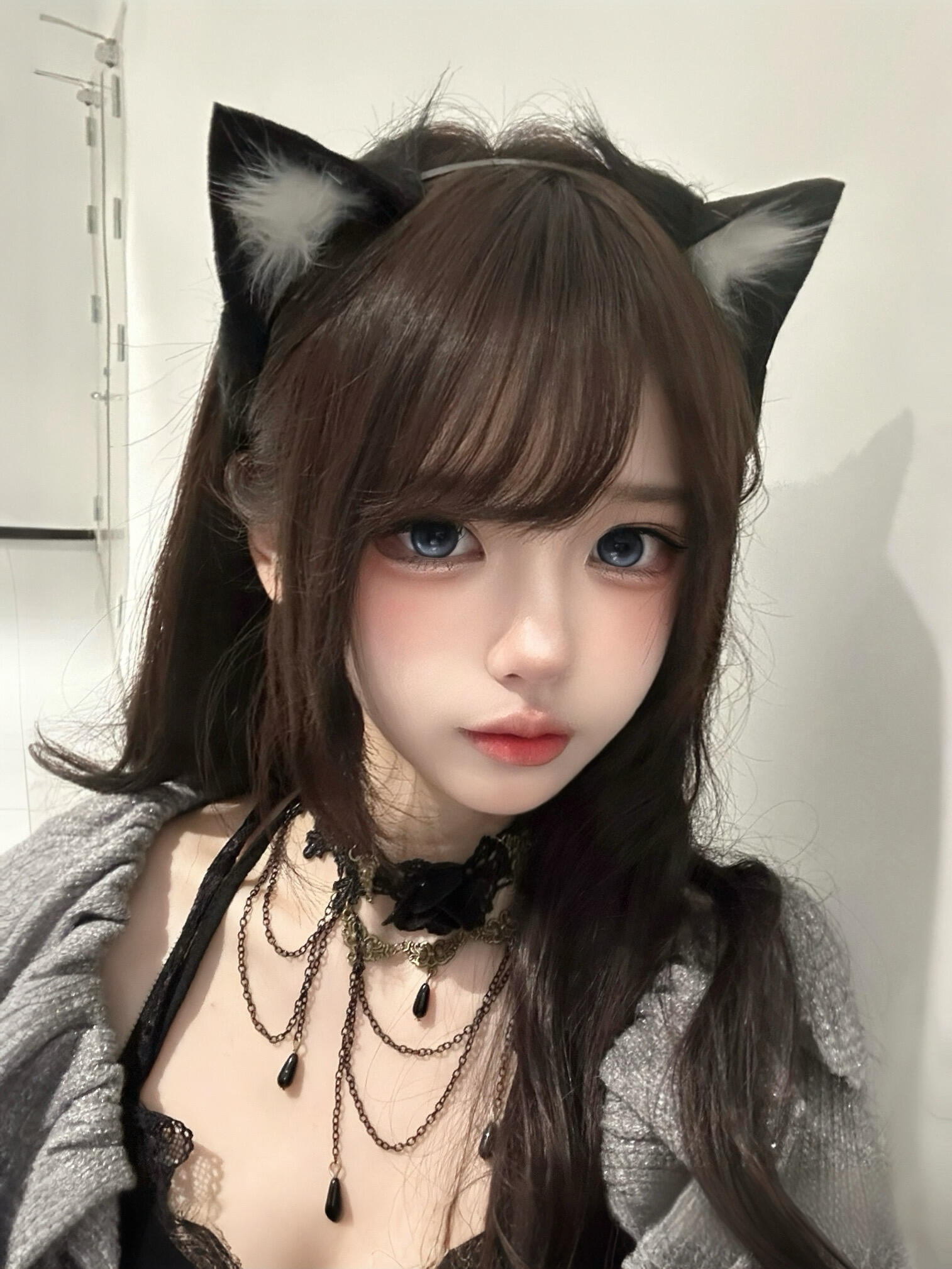 新款手作猫娘猫耳朵发箍cos仿真立体兽耳可爱毛绒耳朵lolita头箍