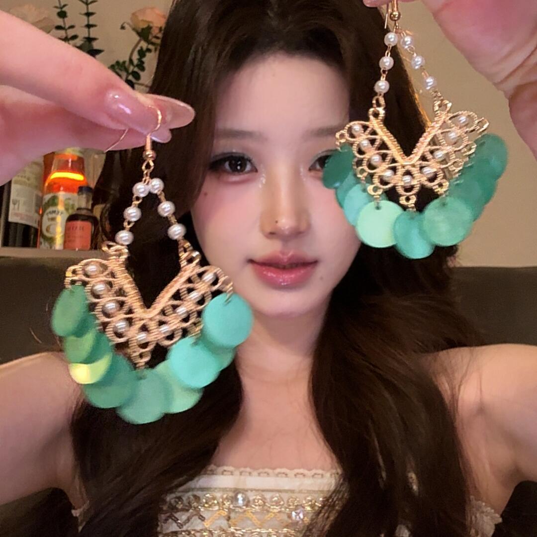 波西米亚度假风!流苏耳环超仙气质高级感时尚百搭耳钉百搭耳饰