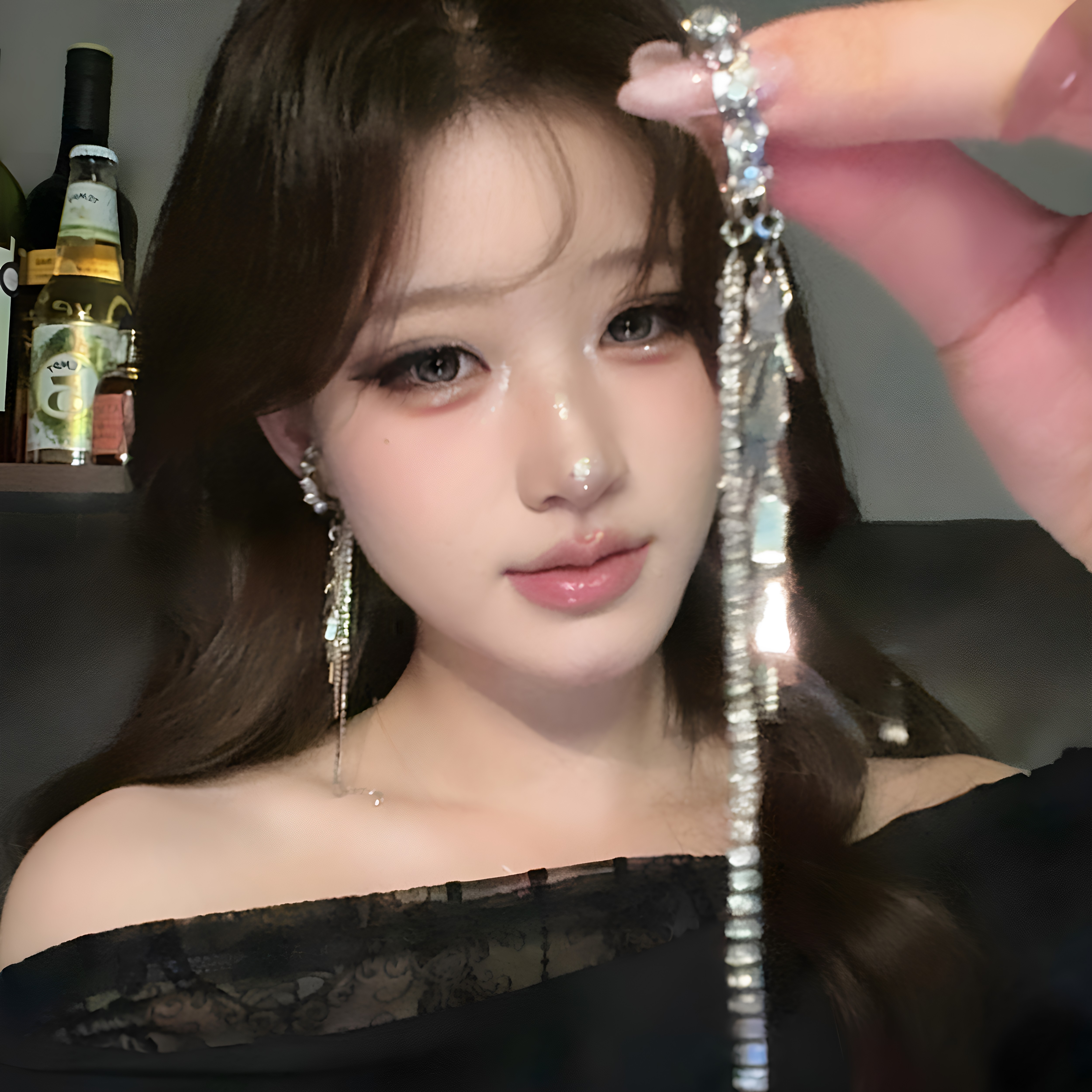 甜酷氛围感!爆闪链条流苏耳夹女轻奢气质网红百搭耳饰高级感耳钉