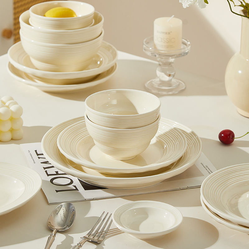 法式奶油风高颜值陶瓷碗盘