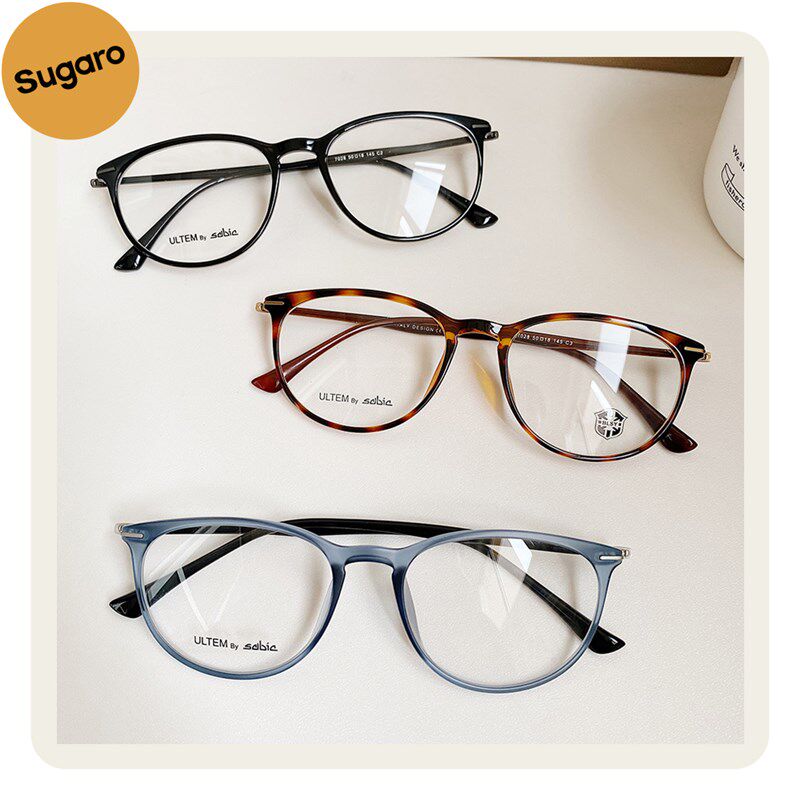 韩版8g超轻塑钢眼镜框可配防蓝光近视镜架经典椭圆框舒适磨砂框女