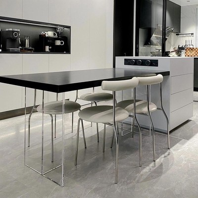 岛台餐桌一体家用可伸缩小户型倒台多功能开放式厨房高级导台定制