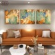 家大业大客厅装 饰画沙发后面背景墙挂画现代轻奢高V级三联餐厅壁