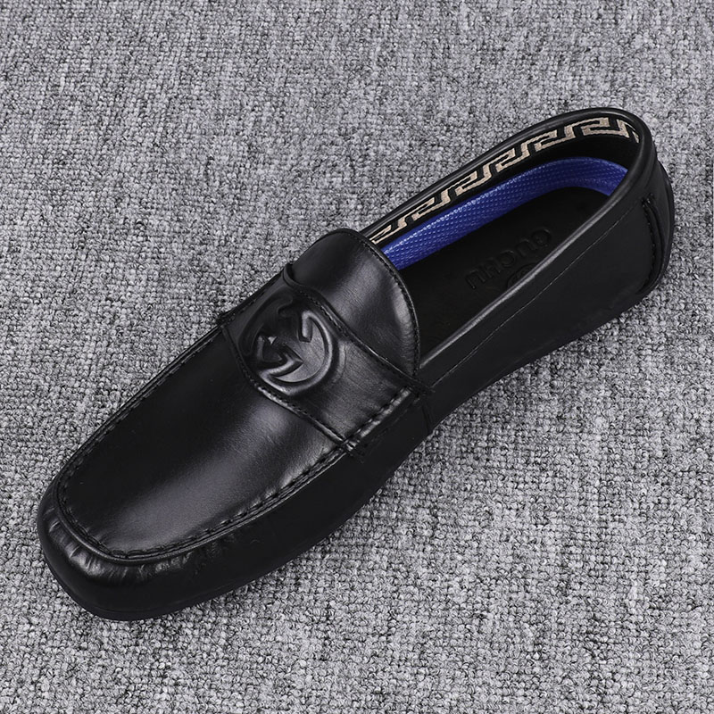 2025新款男士质感软底真皮透气豆豆鞋时尚百搭懒人防磨休闲驾车鞋