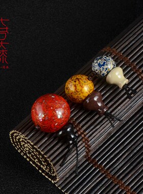 大漆散珠c三通珠珠配珠DIY螺钿国风佛珠女非遗手工20