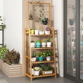 客厅落地绿萝花盆架实木r置物架多肉花卉架子阳台阶梯式 多层花架