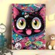 数字油画diy填充涂色手工卡通动漫猫H咪丙烯油彩画手绘填色装 饰画