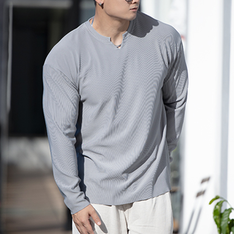 秋季运动长袖训练健身套头打底衫