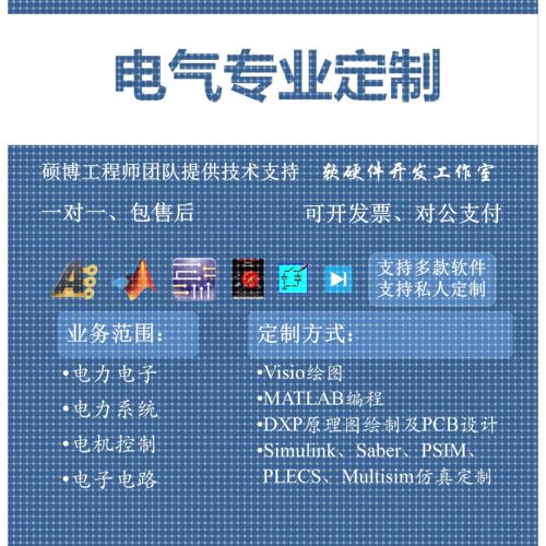 Matlab电气仿真代做Simulink电力电子PLECS电机控制Saber设计PSIM