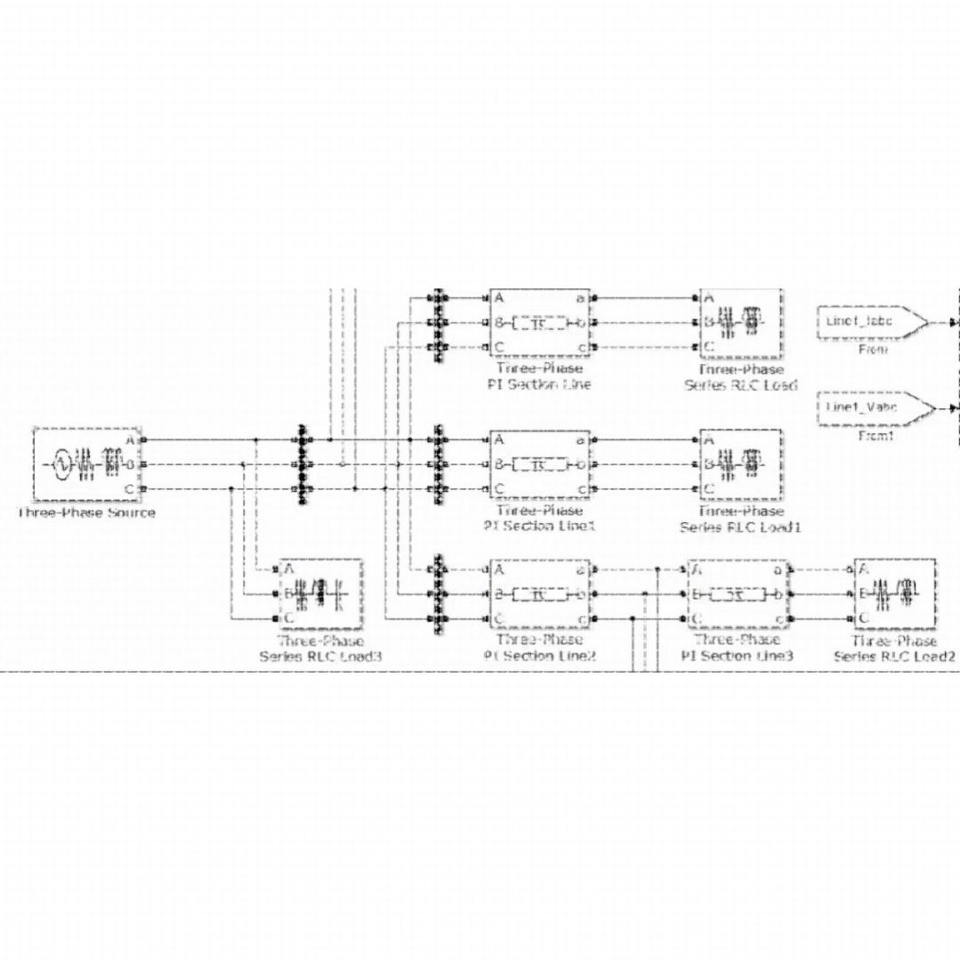 小电流系统单相接地故障选线彷真模型 matlab  simulink