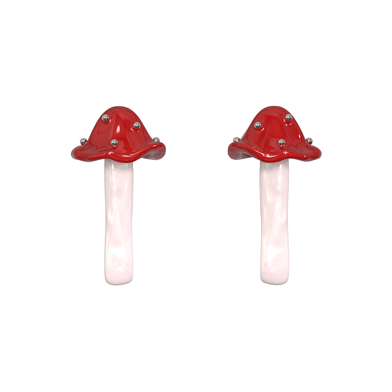 幻境蘑菇巴洛克蘑菇头项链925银针高级感百搭耳钉女原创设计