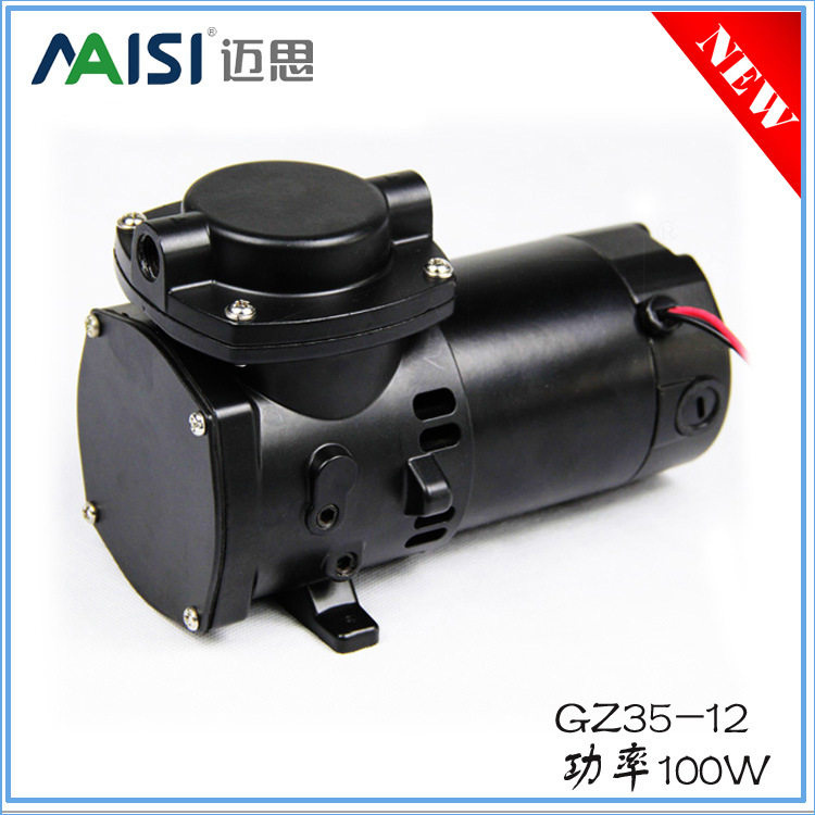 迈思电动微型静音无油隔膜直流交流12V/24V/220V功率100W 铜线